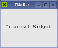 MDI window with a title bar and an internal widget