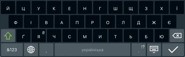 Screenshot of the Ukrainian Layout