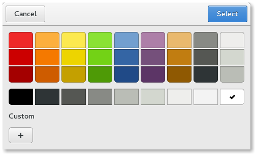{The color dialog can be customised using the options property}
