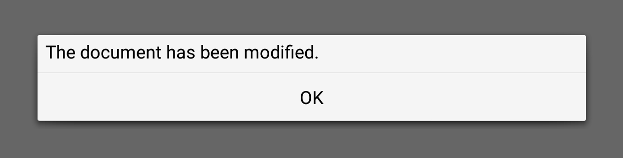 {The message dialog informs the user of some information, and will close when the user acknowledges the dialog}